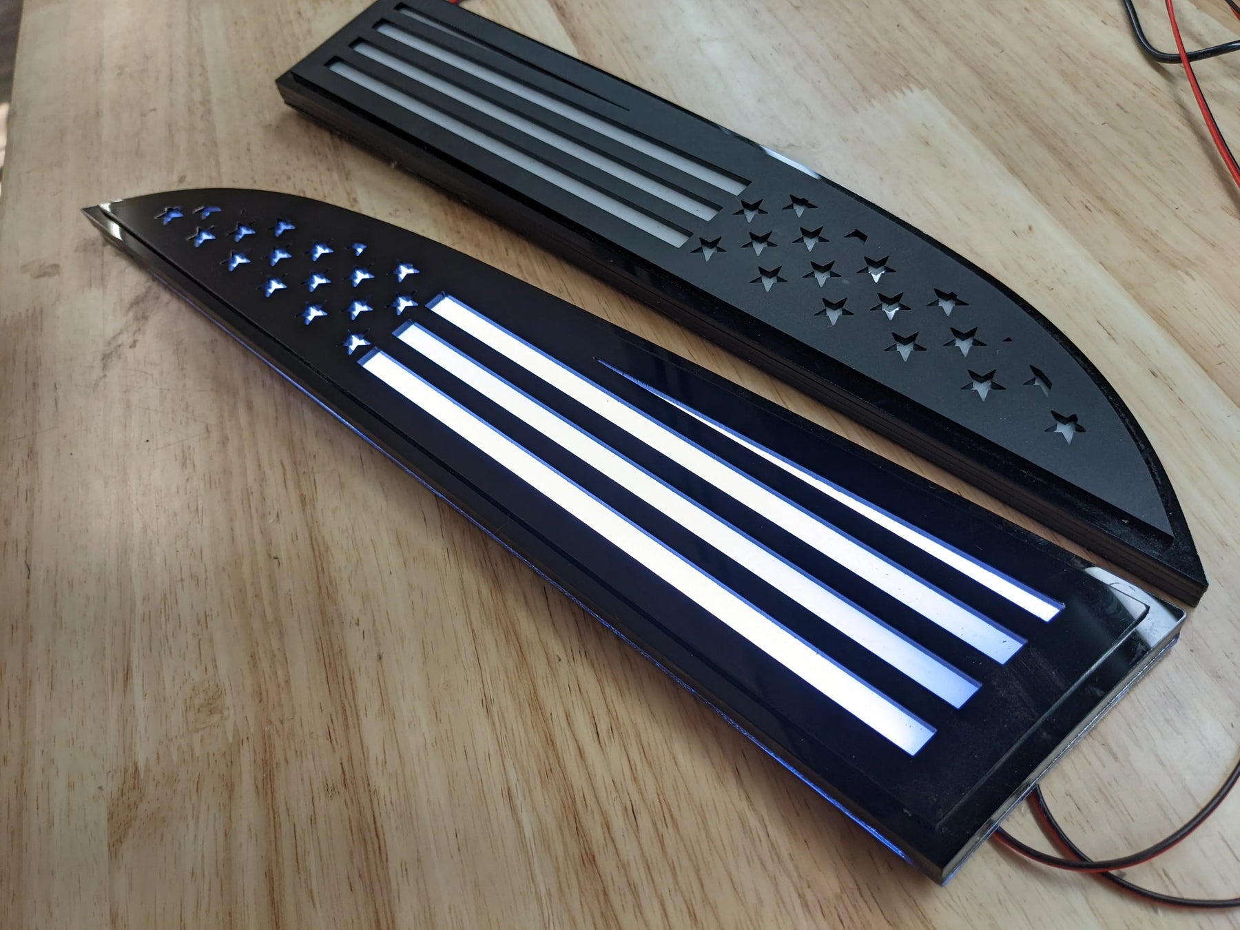 LED American Flag Badge Pair - Fits 2011-2016 Super Duty® Trucks