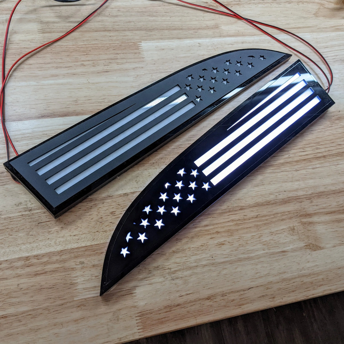 LED American Flag Badge Pair - Fits 2011-2016 Super Duty® Trucks