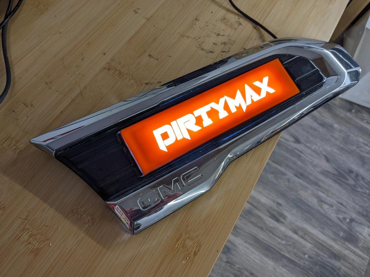 LED Dirtymax Badge Pair - Fits 2020 GMC 2500, 3500 HD - Multiple Colors Available