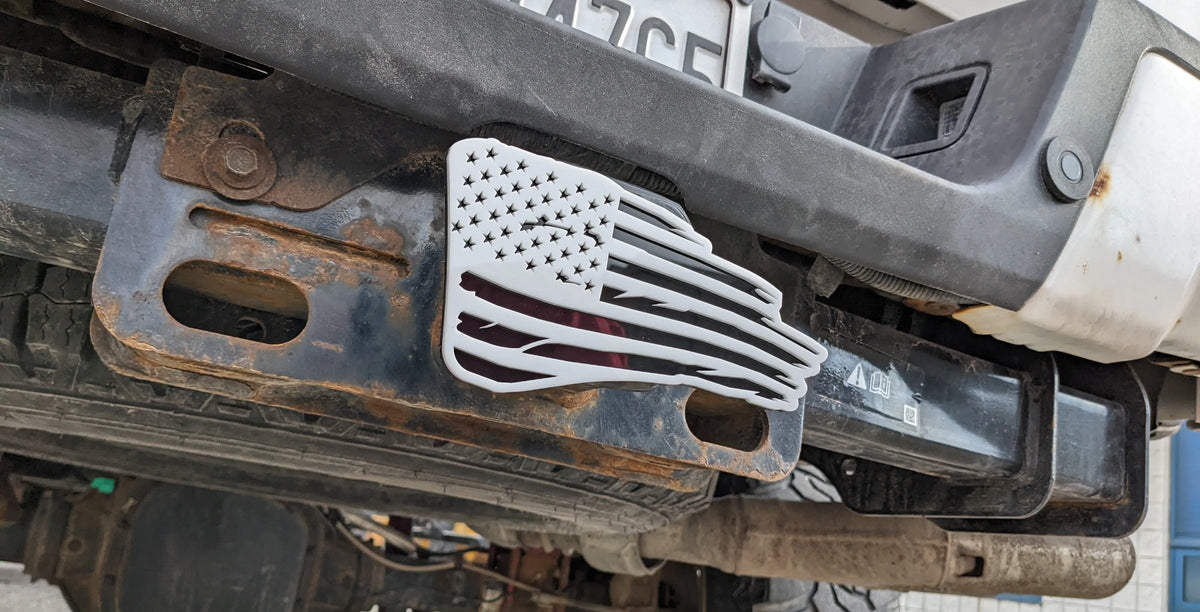 Funda para enganche de bandera hecha jirones: varios colores disponibles