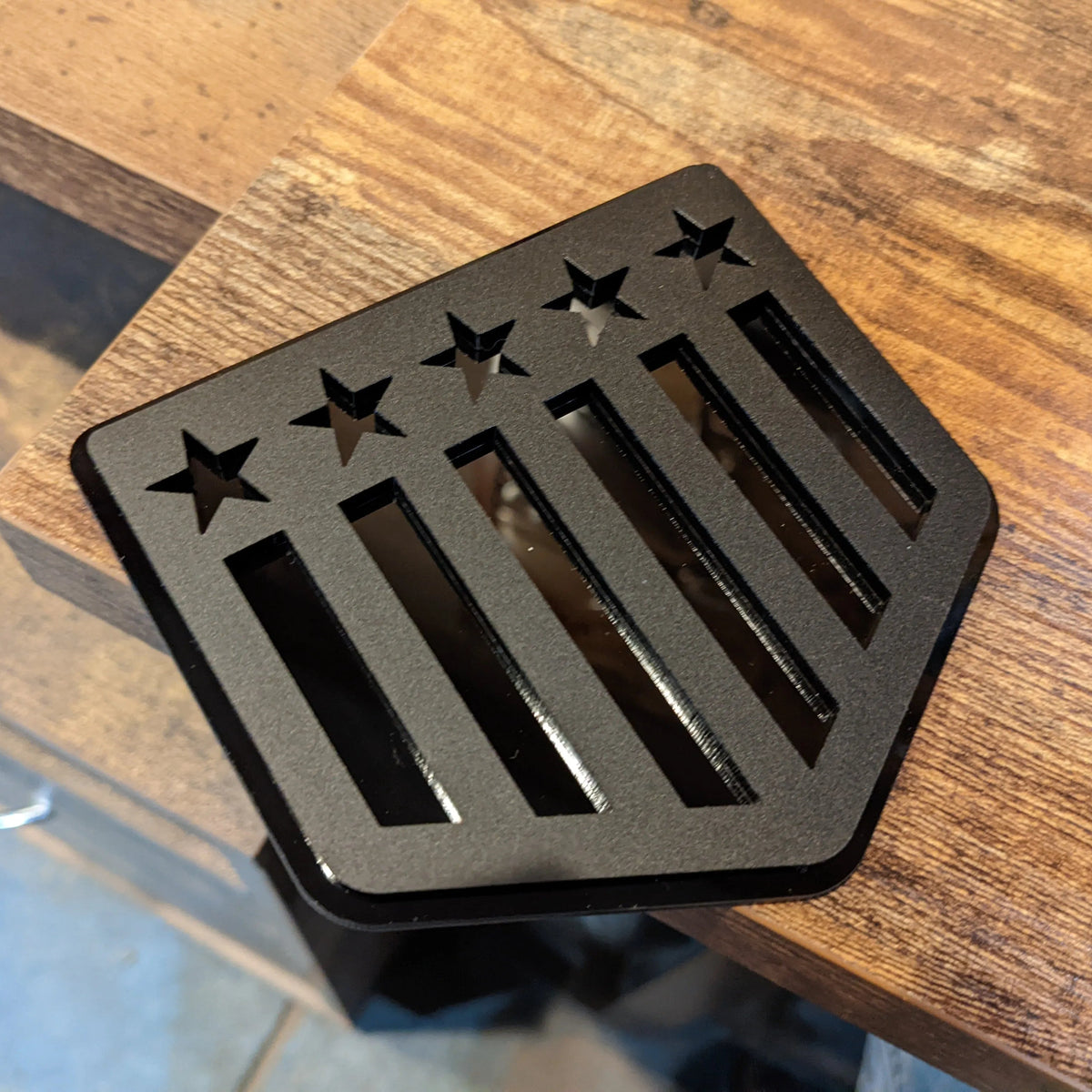 Fender Badge Pair - Stars and Stripes - Fits 2021+ Bronco® Big Bend® - Matte Black on Black