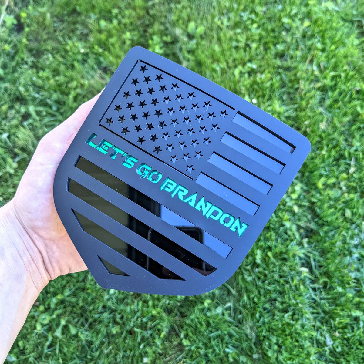 American Flag Let's Go Brandon Badge - Fits 2006-2022 Dodge® RAM® -1500, 2500, 3500 - Multiple Colors Available