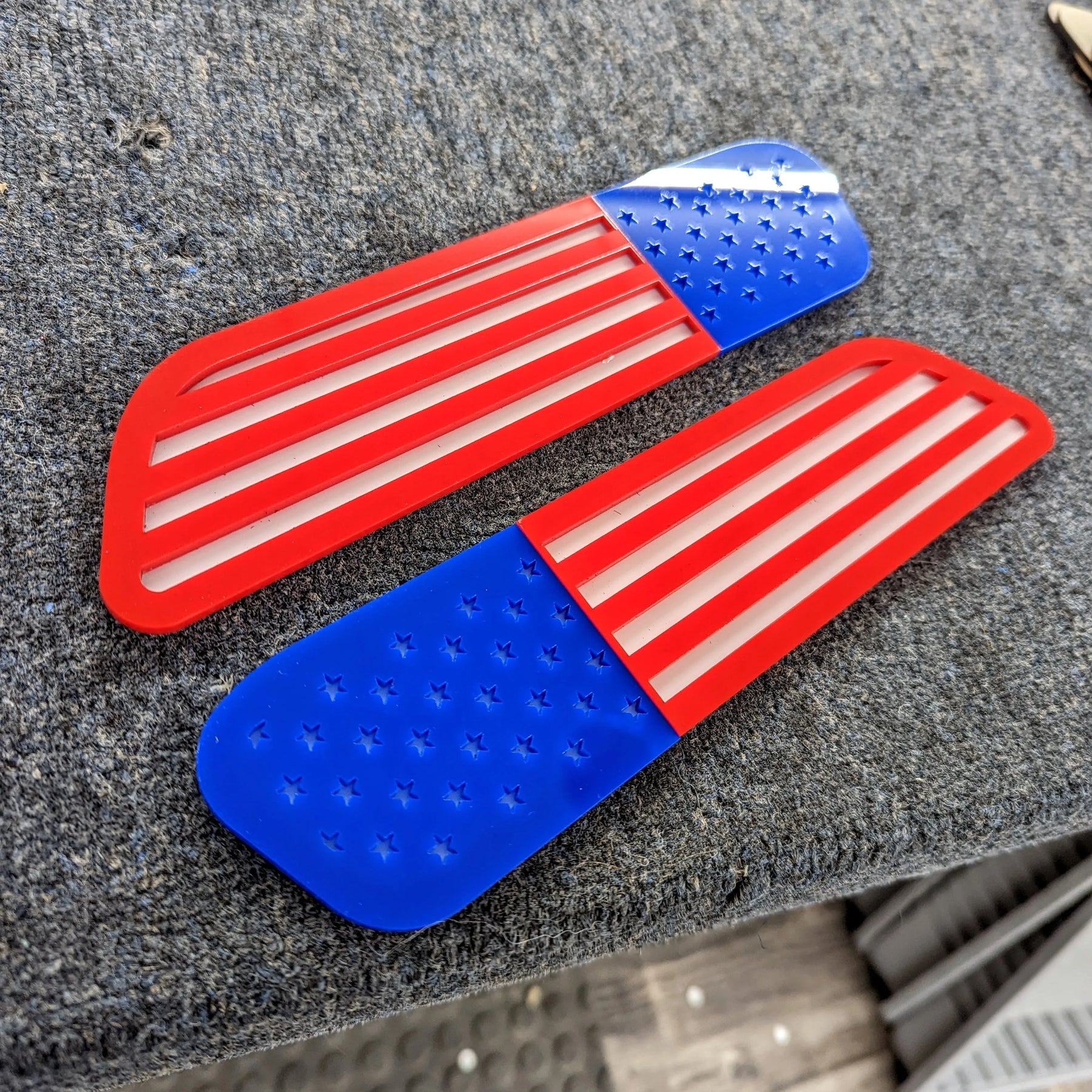 Flag Color American Flag Hood Badges - Fits 2019-2025 Ram 1500®