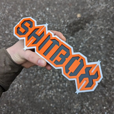 Insignia de vehículo con texto personalizado: fuente en forma de recuadro: opciones de varios colores disponibles