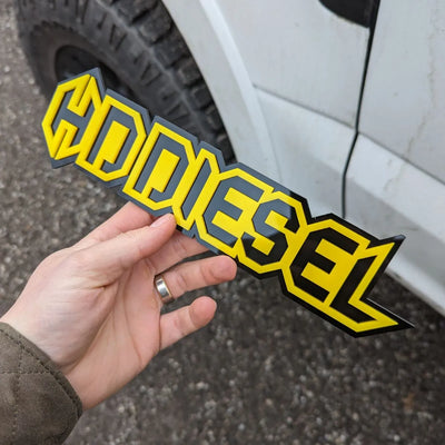 Insignia de vehículo con texto personalizado: fuente en forma de recuadro: opciones de varios colores disponibles