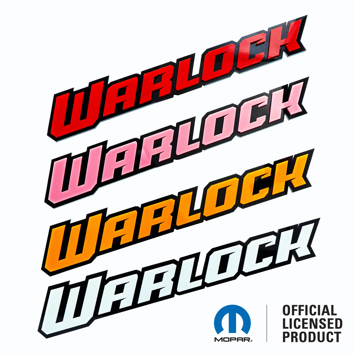 Custom Warlock® Dual Layer Truck Badge - Multiple Colors Available - Officially Licensed Product