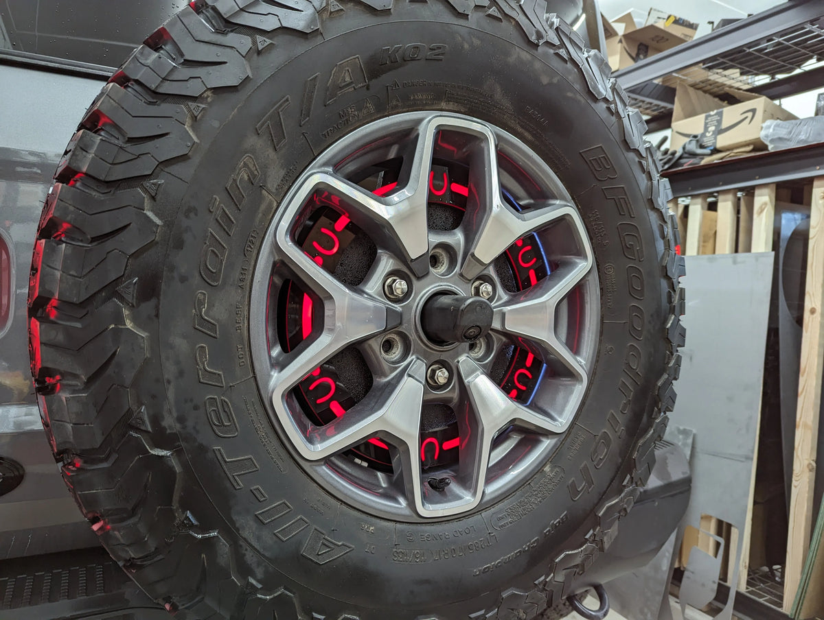 Anillo de luz de freno LED para llanta de repuesto - Herraduras - Se adapta a la rueda Bronco® 2021+ como se muestra