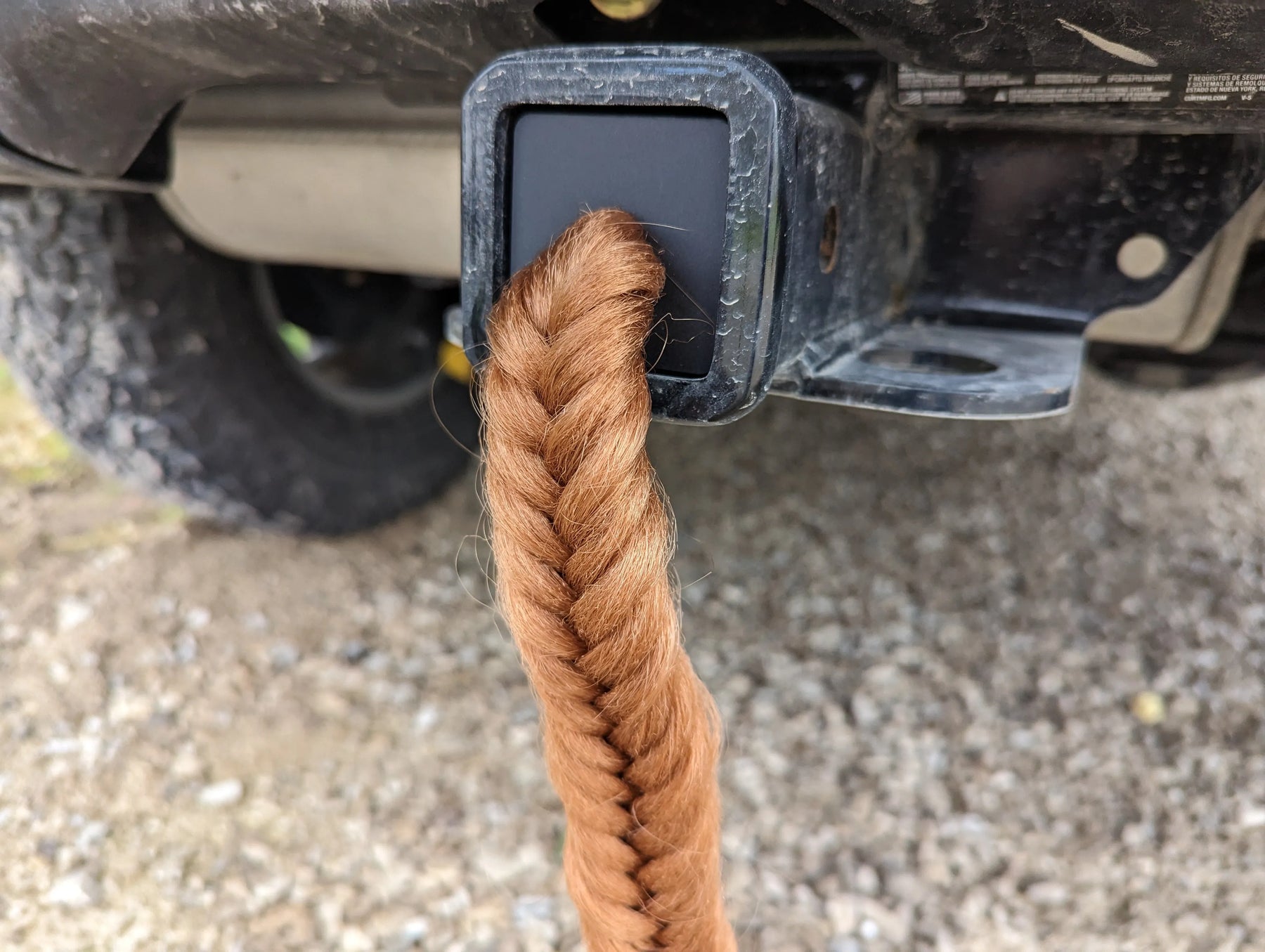 Cubierta de enganche de cola de caballo - 15" de largo - Marrón