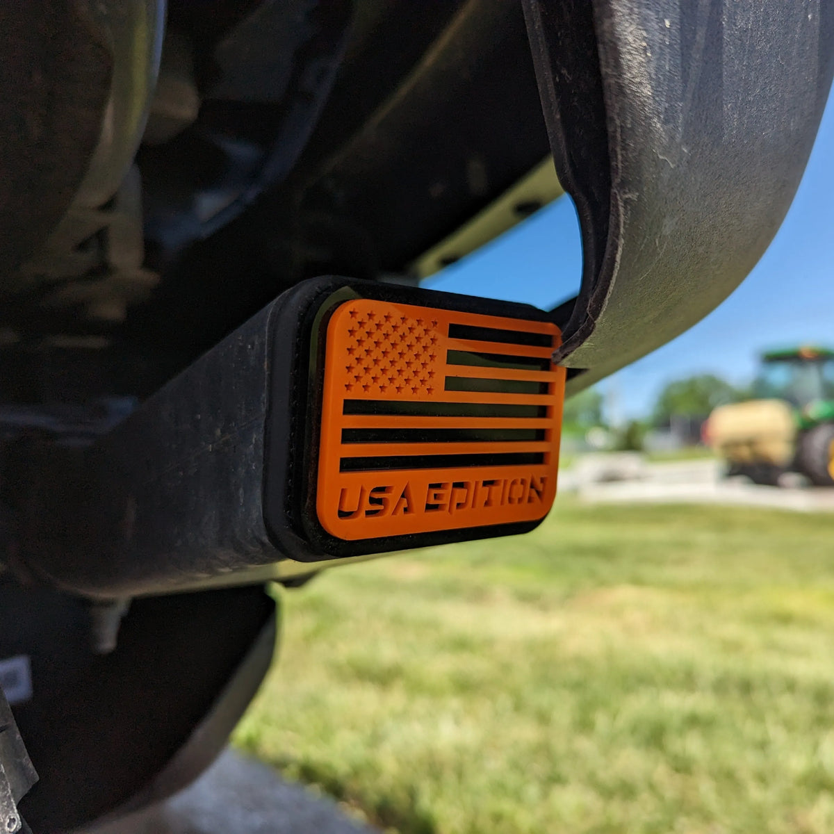 Crash Bar End Plug Pair - Custom Text American Flag - Fits 2021+ Bronco® - Multiple Colors Available