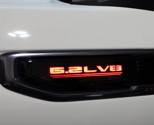 6.2L V8 - LED OEM Modified Fender Badge Set - Fits 2019+ GMC® Sierra® 1500 - As Seen On Donslife