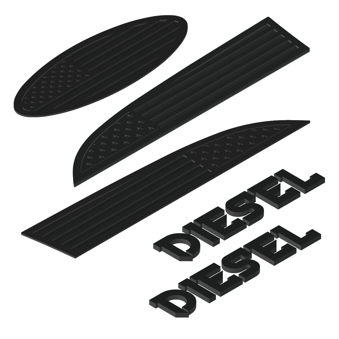 2011-2016 Super Duty® Bundle - Fenders, Tailgate Oval and Diesel Badges - Choose Your Colors