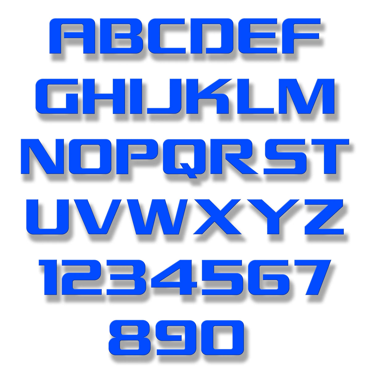 Individual letters - Bowtie Font - Blue