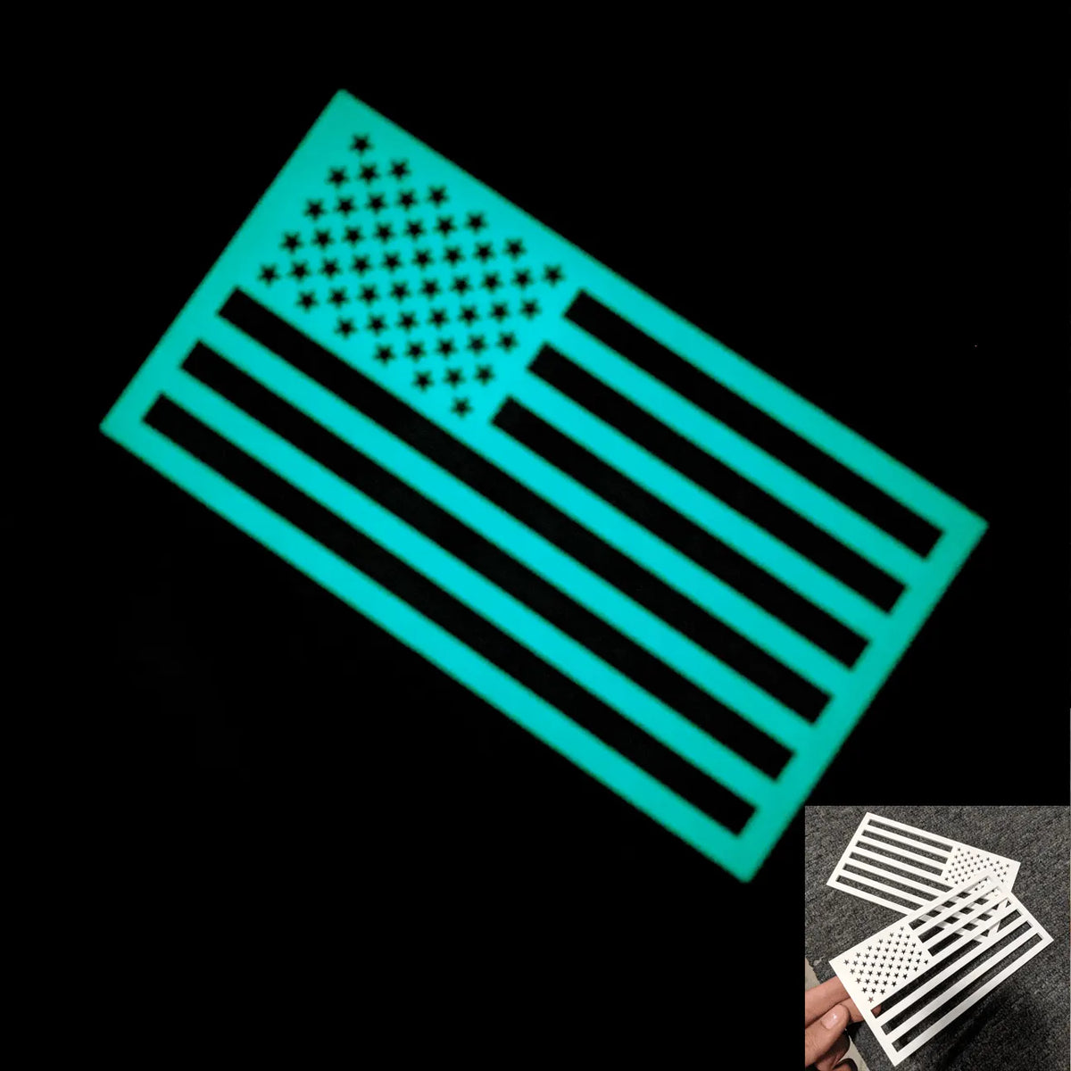 American Flag Fender Badges - Pair - Universal Fit - Glow