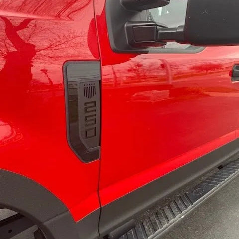Stars and Stripes 250/350/450 Fender Badge Set - Installed on a Truck