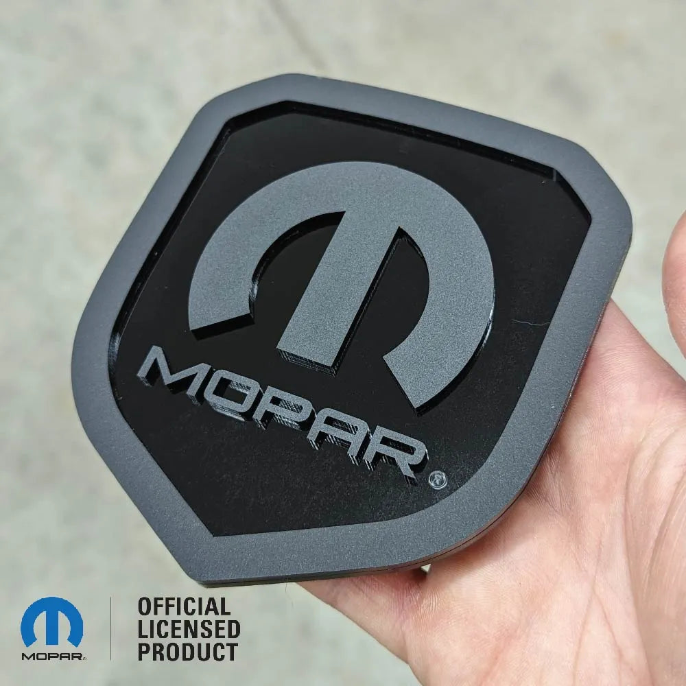 Mopar® Grille Badge - Fits 2013-2018 RAM® and 2019+ Classic Grille - 1500, 2500, 3500 - Black - Officially Licensed Product