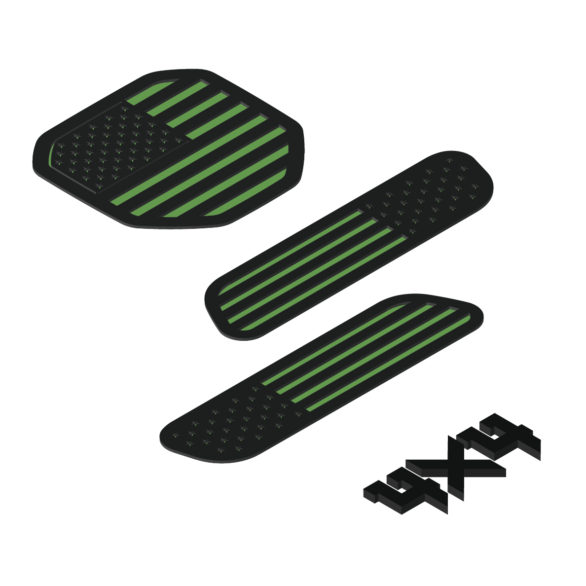 2019+ Ram® 2500/3500/4500 Bundle - American Flag - Choose Your Colors