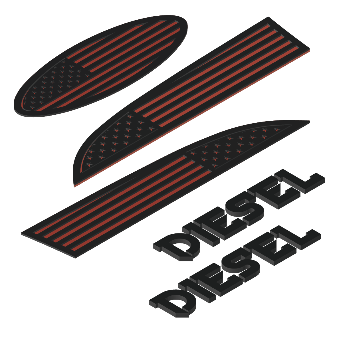 2011-2016 Super Duty® Bundle - Fenders, Tailgate Oval and Diesel Badges - Choose Your Colors
