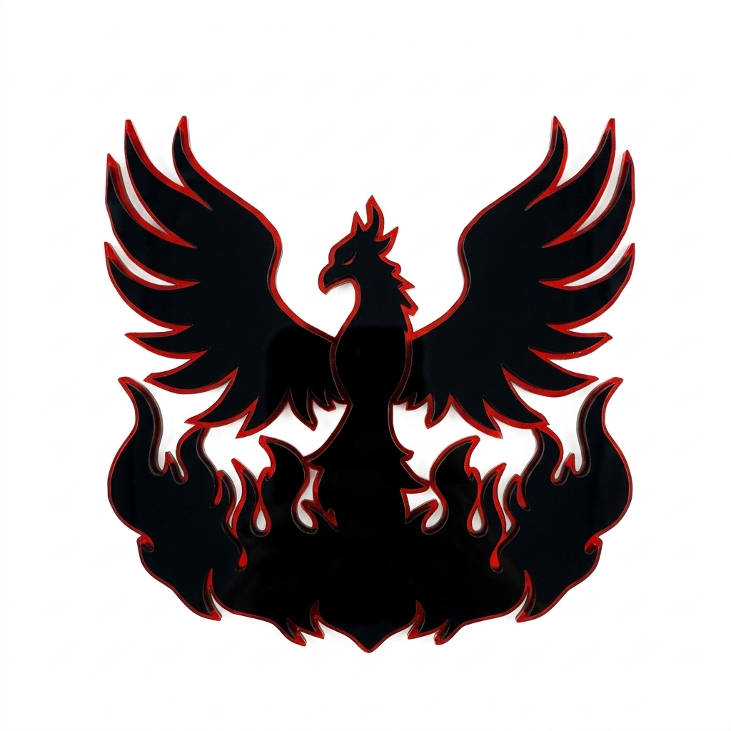 Insignias con icono de ciervo: negro sobre negro mate