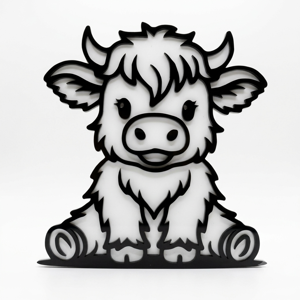 Baby Highland Cow - Universal Badge