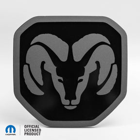 RAM® Head Logo Style 2 Tailgate Badge - Fits 2019+ RAM® Tailgate - 1500, 2500, 3500 - Matte on Gloss- Officially Licensed Product