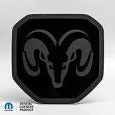 RAM® Head Logo Style 1 Tailgate Badge - Fits 2019-2023 RAM® Tailgate - 1500, 2500, 3500 - Matte on Gloss - Officially Licensed Product