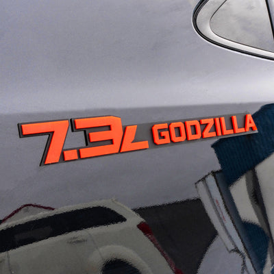 7.3L Godzilla Badge Pair