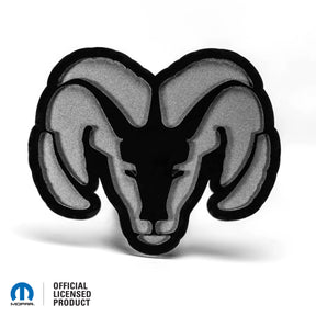 RAM® HEAD LOGO STYLE 2 - HITCH COVER - Gloss on Matte - Officially Licensed Product