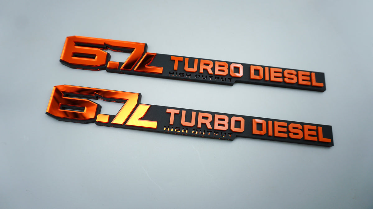6.7L Turbo Diesel Badge Pair