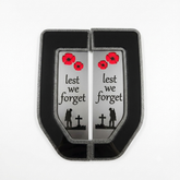 Veteran Lest We Forget Fender Badge Set - Fits 2017-2022 Ford® F250®, F350®, F450®