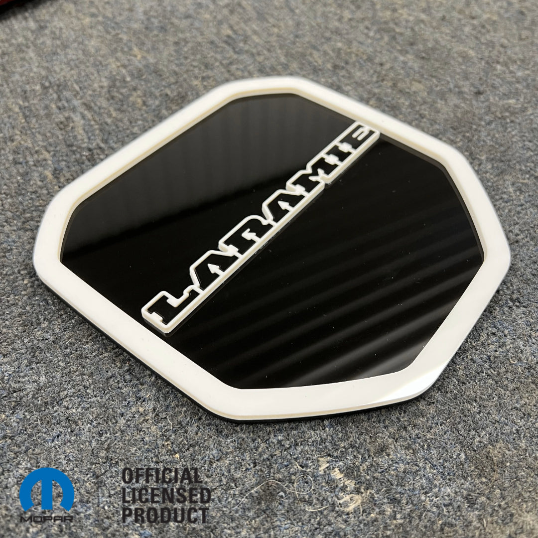 RAM® Laramie® TAILGATE BADGE - FITS 2019+ DODGE® RAM® TAILGATE -1500, 2500, 3500 - Choose your Colors - Officially Licensed Product