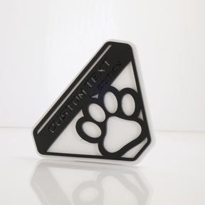 Fender Badge Pair - Custom Text Dog Paw - Fits 2021+ Bronco® Badlands®