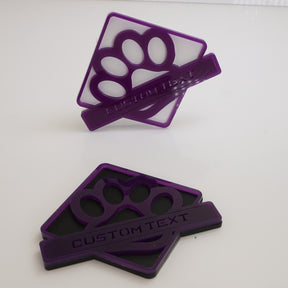 Fender Badge Pair - Custom Text Dog Paw - Fits 2021+ Bronco® Outer Banks®