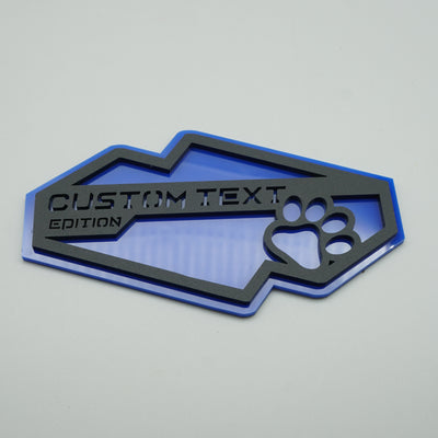 Fender Badge Pair - Custom Text Dog Paw - Fits 2021+ Bronco® Wildtrak®