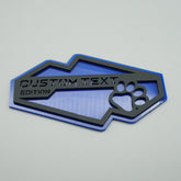 Fender Badge Pair - Custom Text Dog Paw - Fits 2021+ Bronco® Wildtrak®