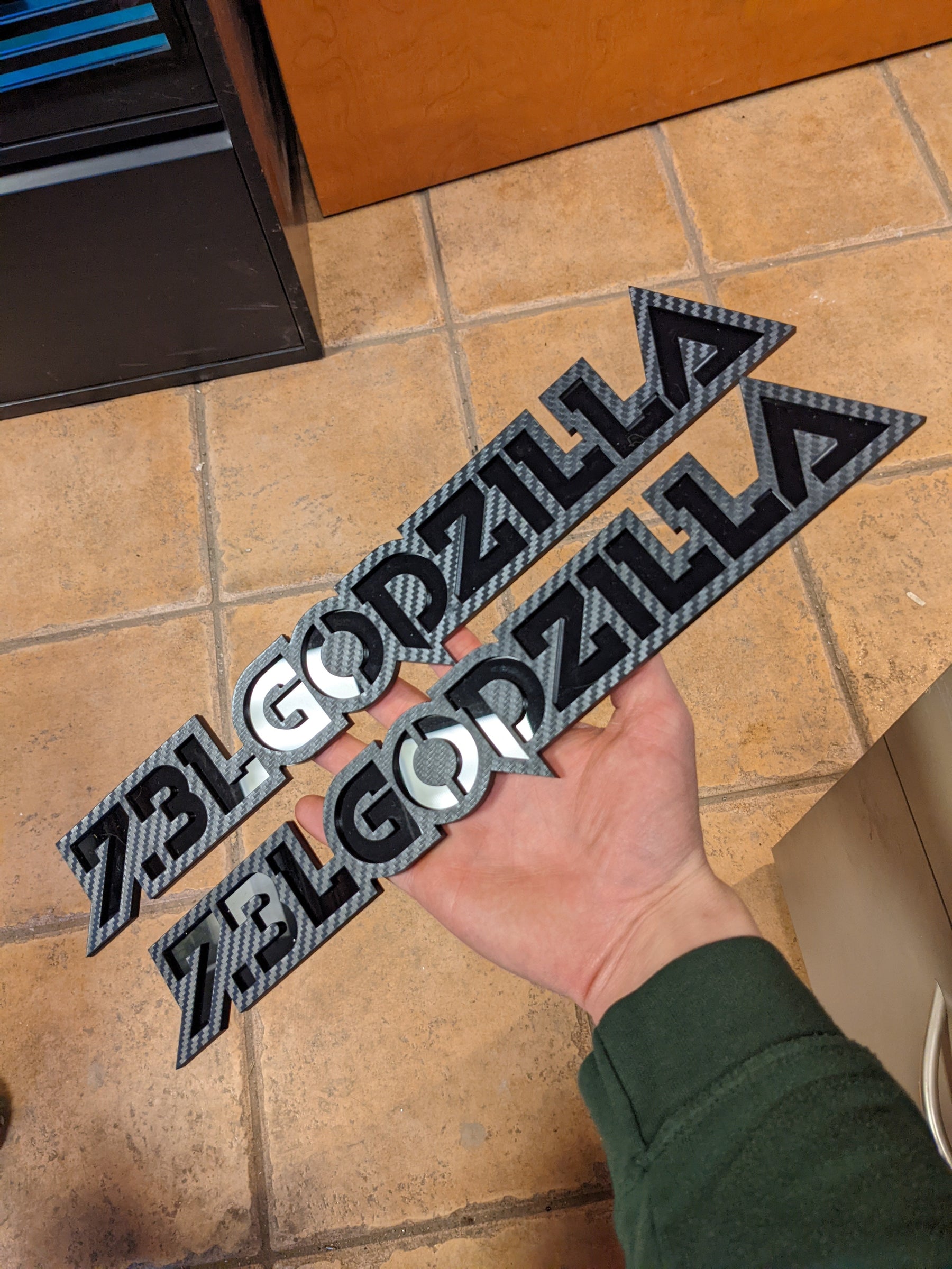 7.3L Godzilla Badges - Universal Fit - Single