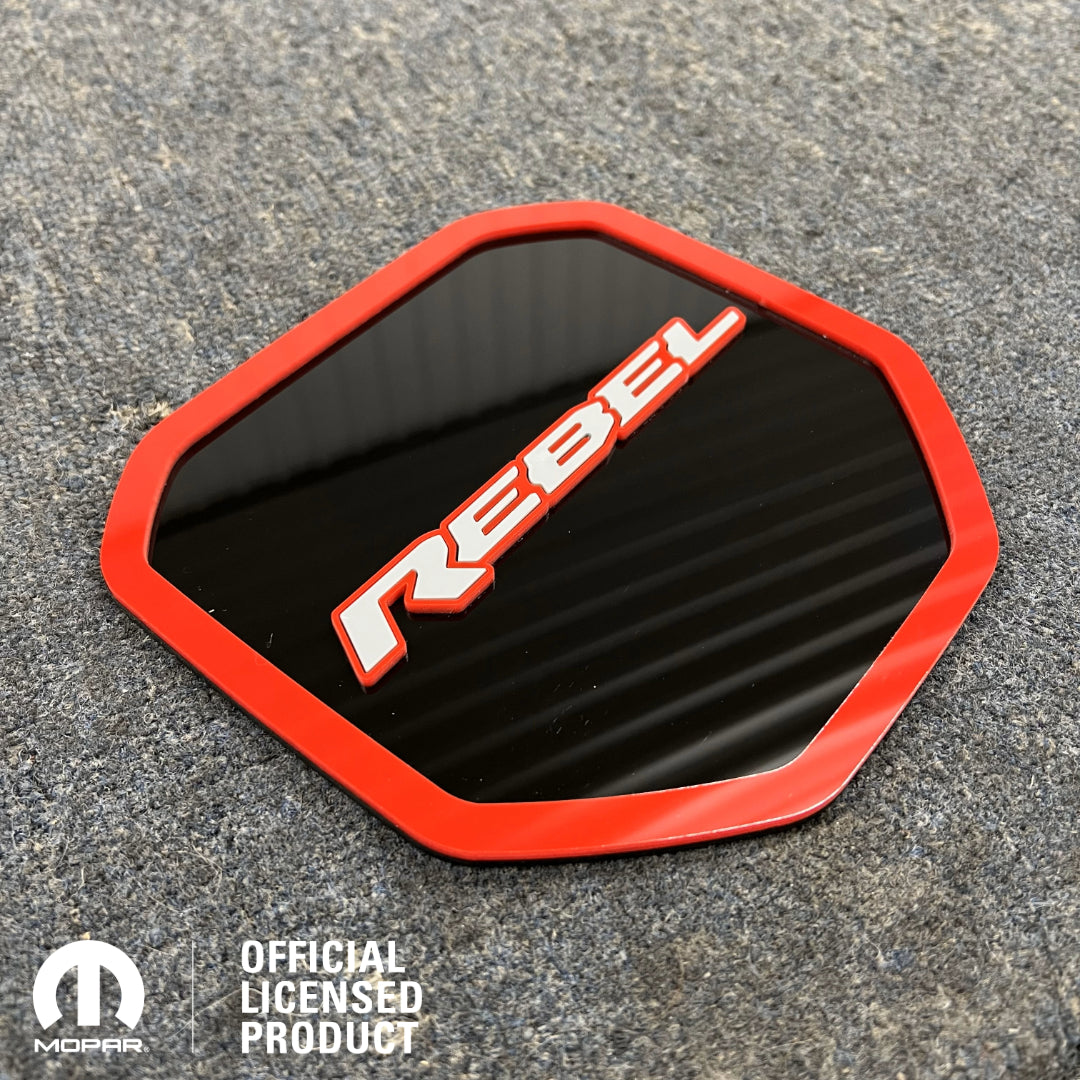 RAM® Rebel® TAILGATE BADGE - FITS 2019+ DODGE® RAM® TAILGATE -1500, 2500, 3500 - Choose your Colors - Officially Licensed Product