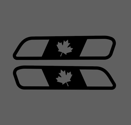 Canada Flag Hood Badges - Fits 2019-2025 Ram 1500® - Multiple Colors Available