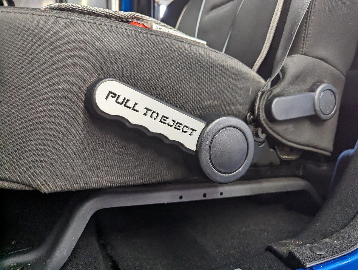 Lower Seat Lever Overlay - Custom Text - Fits Jeep® Wrangler®
