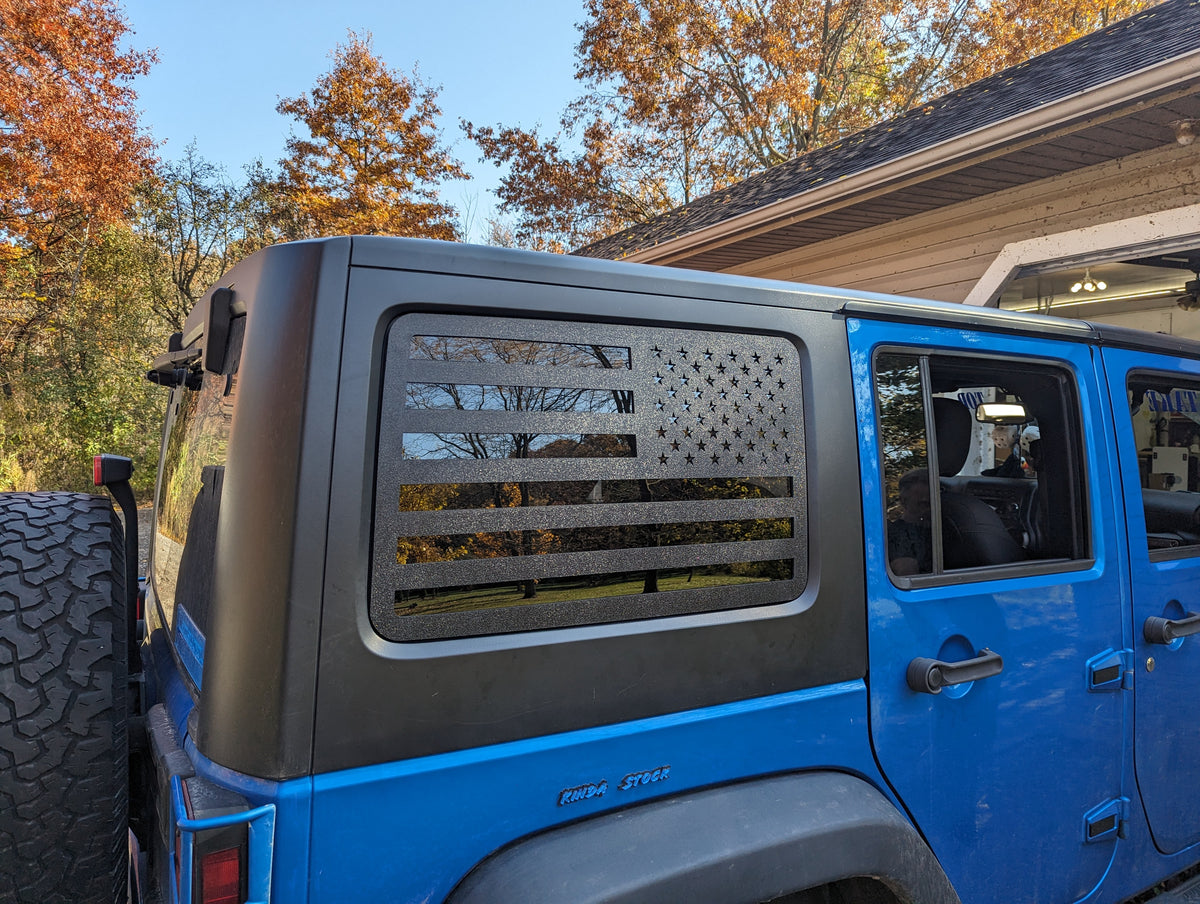 Rear Window Overlay - American Flag - Fits Jeep® Wrangler®