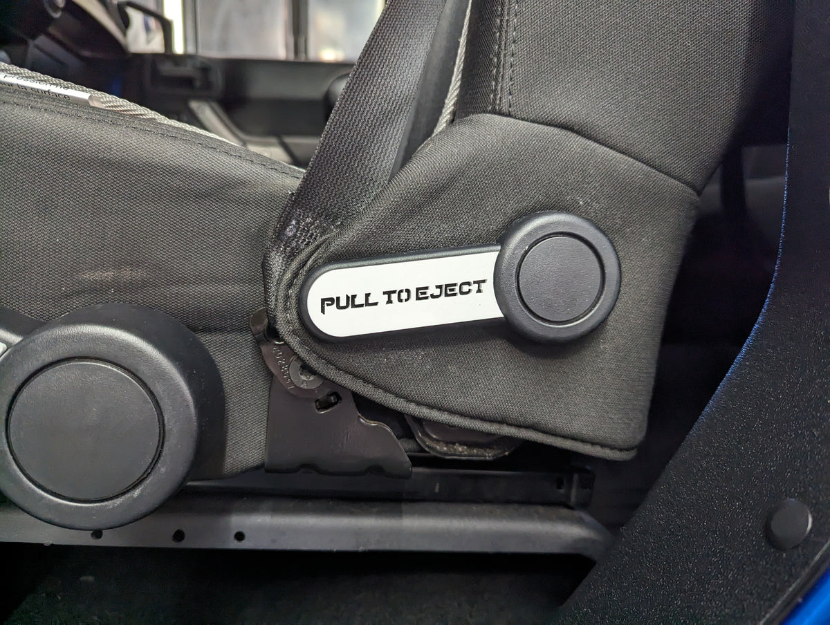 Upper Seat Lever Overlay - Custom Text - Fits Jeep® Wrangler®