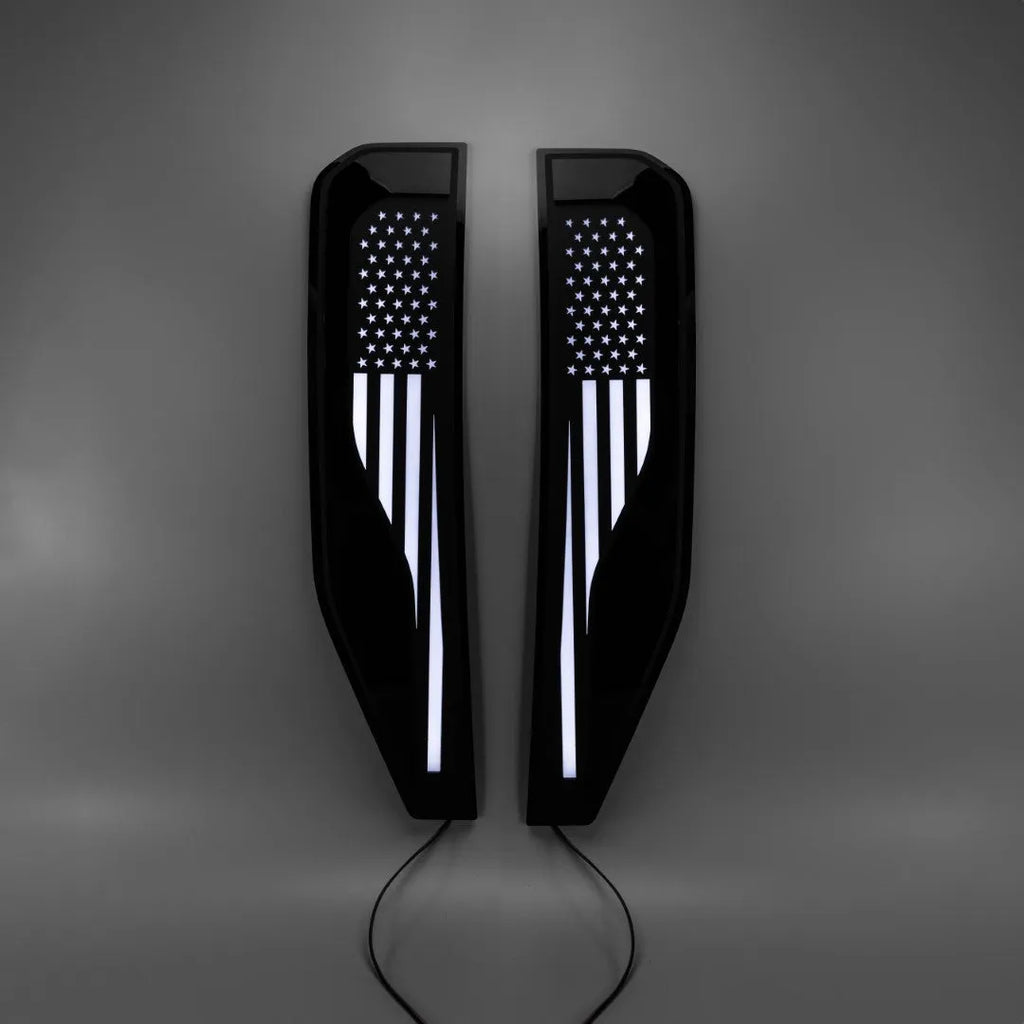 LED American Flag Fender Badge Set - Fits 2023+ Ford® F250®, F350®, F4