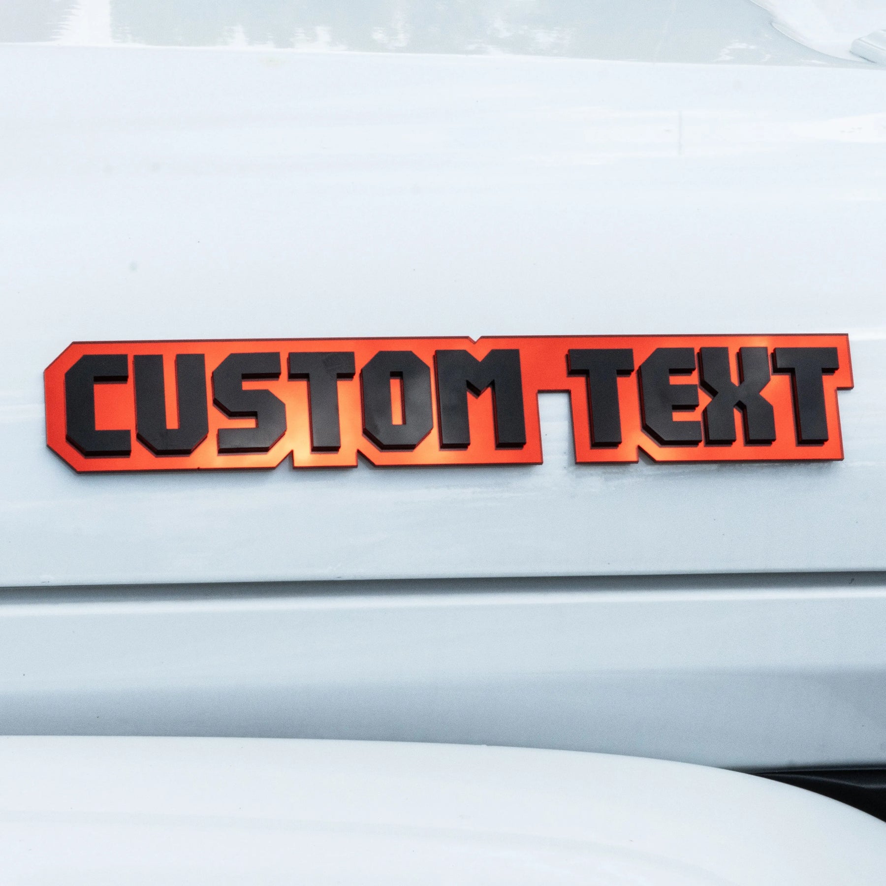 Custom Text Badge Varsity Font