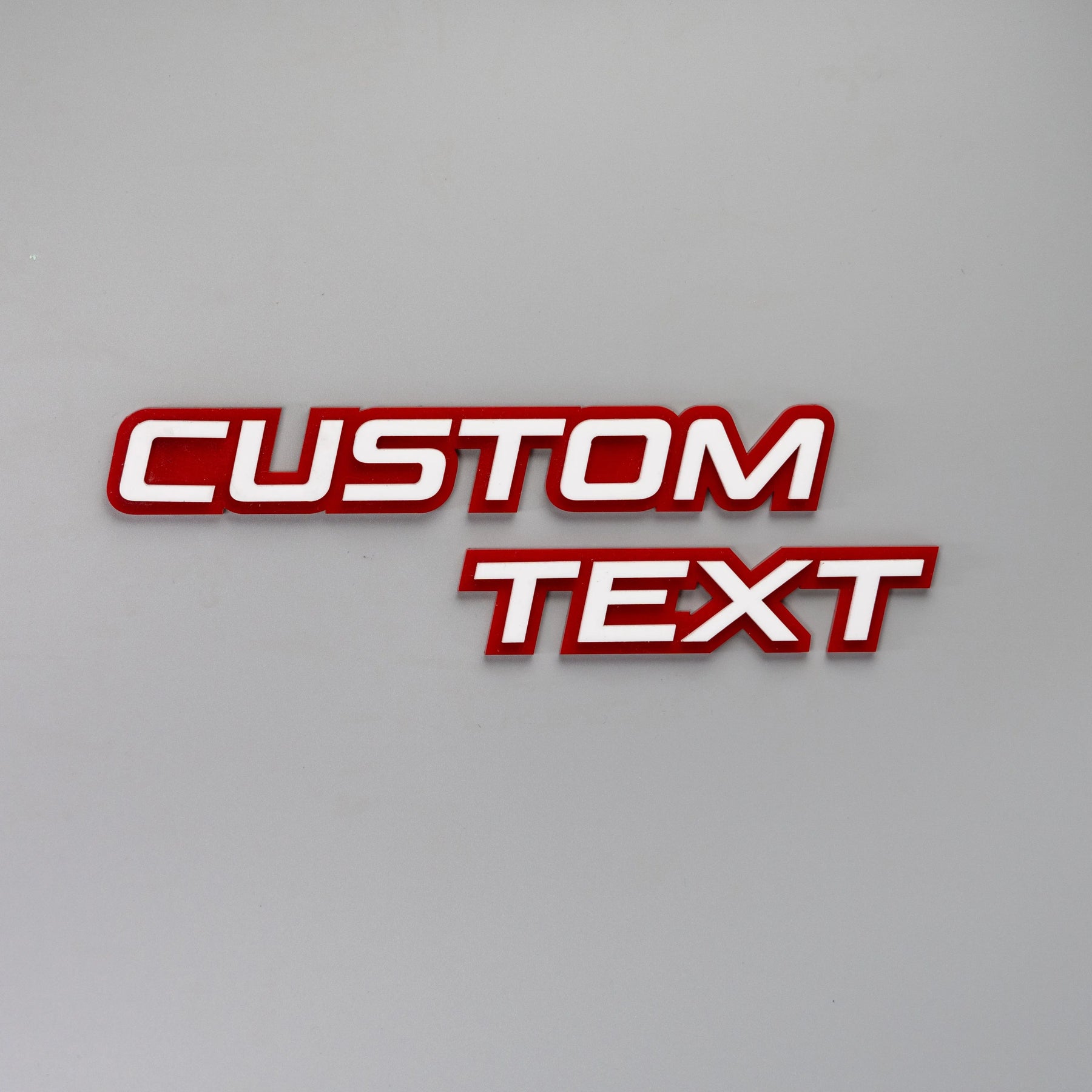 Custom Text Badge Racing Font