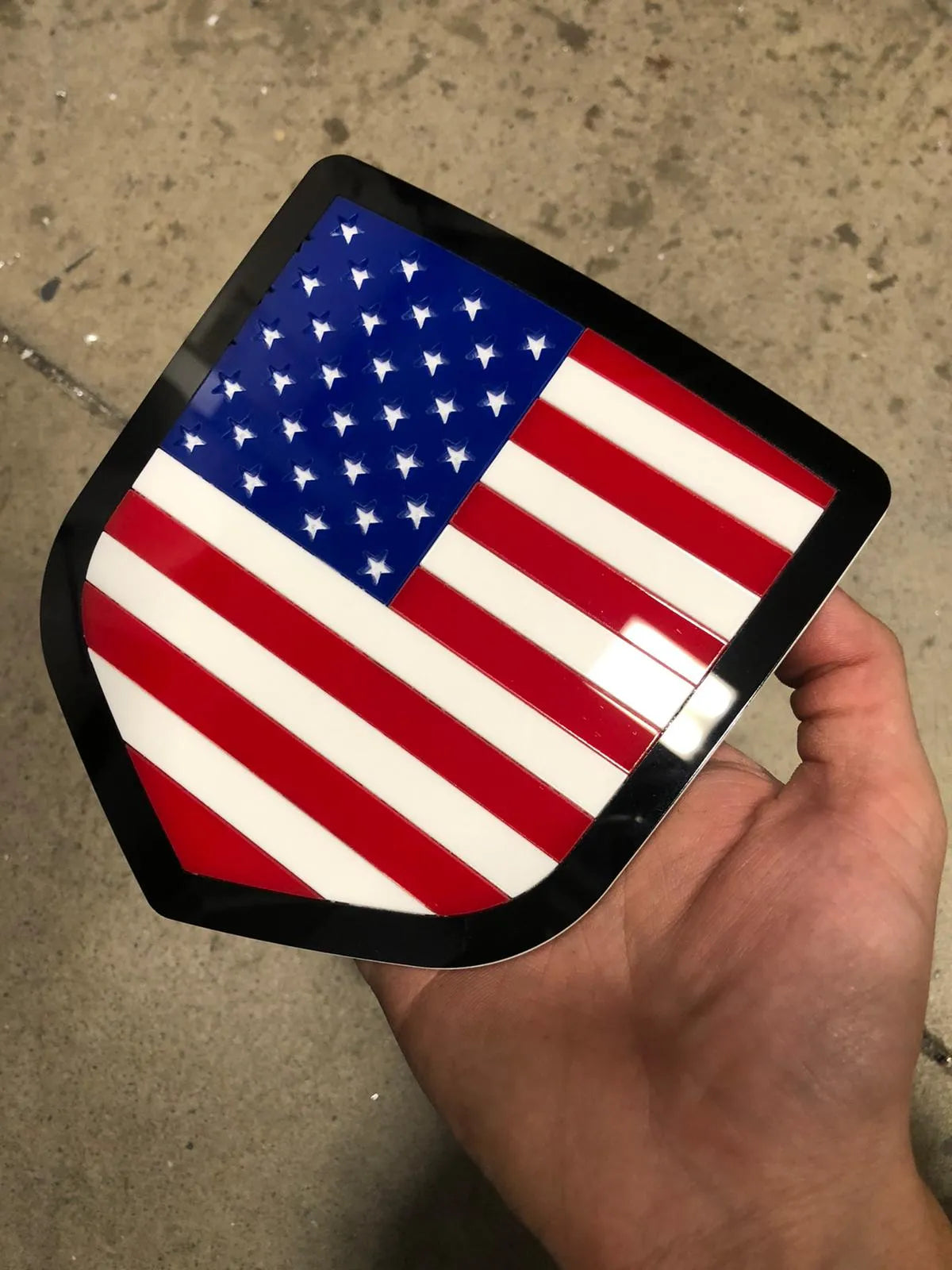 Flag Color American Flag Badge - Fits 2009-2018 Dodge® Ram® Tailgate -1500, 2500, 3500
