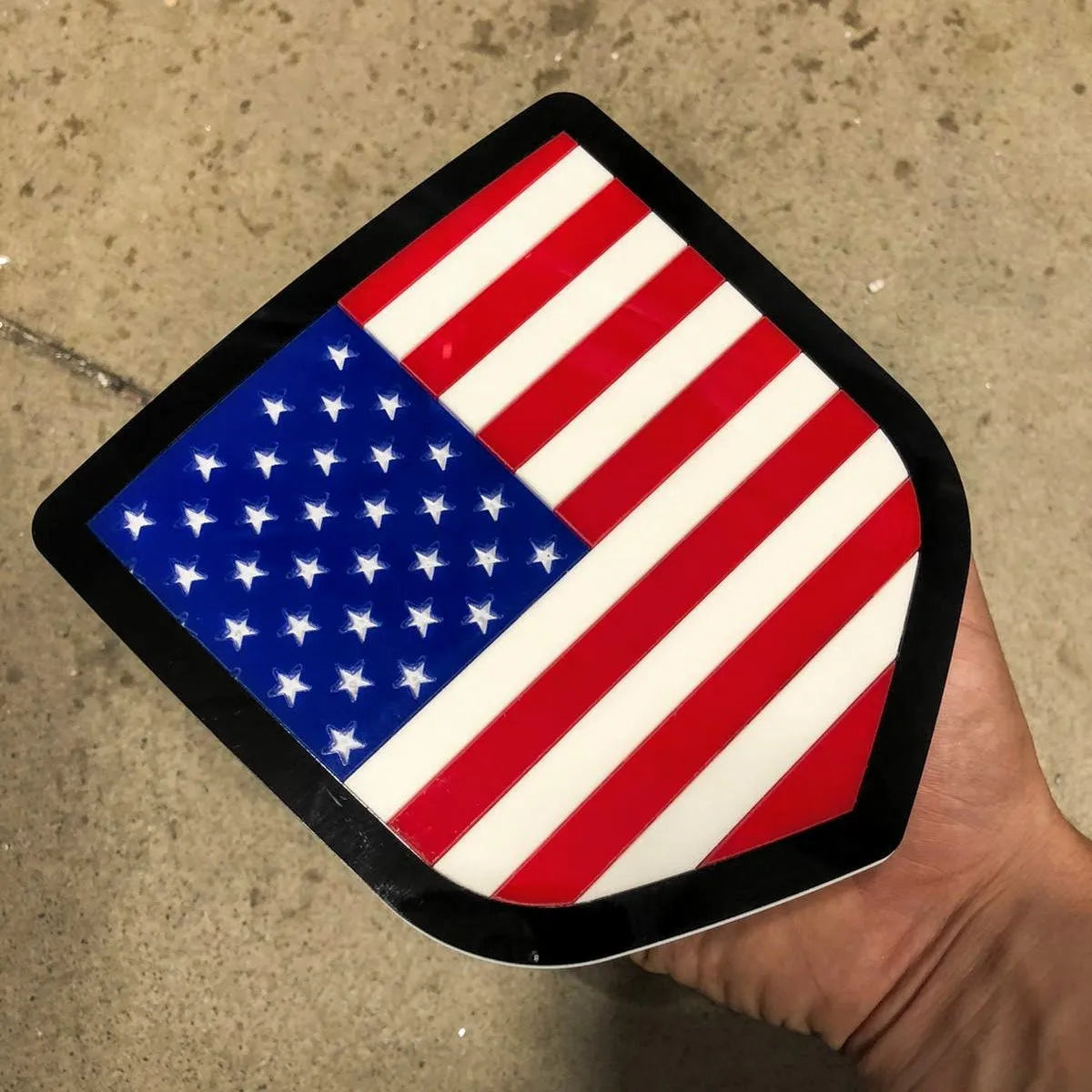 Flag Color American Flag Badge - Fits 2009-2018 Dodge® Ram® Tailgate -1500, 2500, 3500