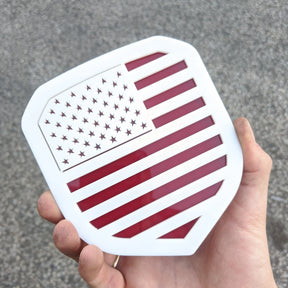American Flag Badge - Fits 2013-2018 Dodge® Ram® Grille - 1500, 2500, 3500 - White on Red