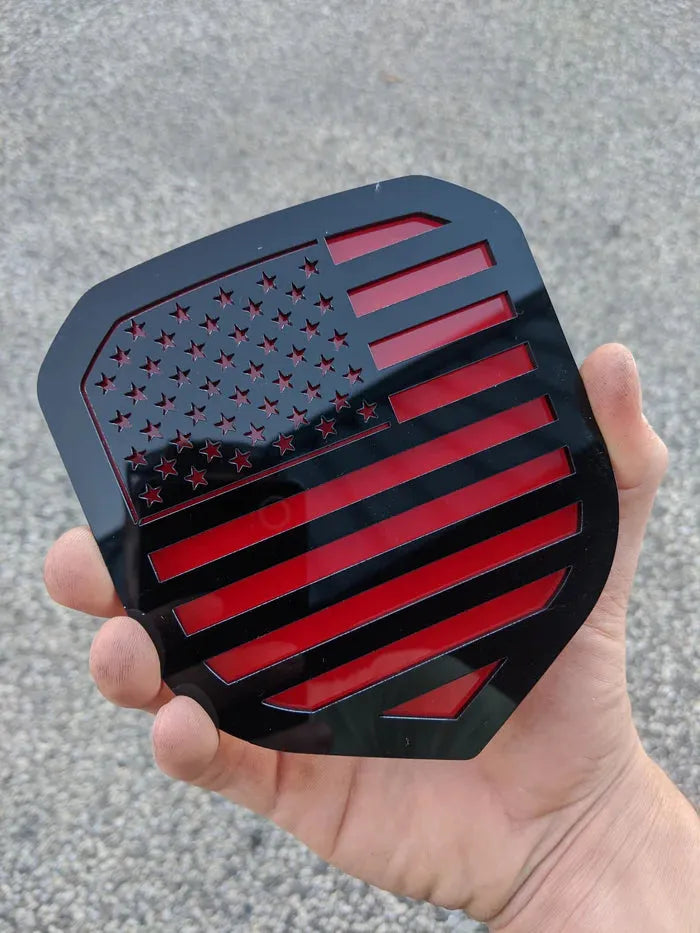 American Flag Badge - Fits 2013-2018 Dodge® Ram® Grille - 1500, 2500, 3500 - Choose Your Colors