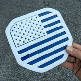 American Flag Badge - Fits 2019+ (5th Gen) Dodge® Ram® Tailgate -1500, 2500, 3500 - White on Blue