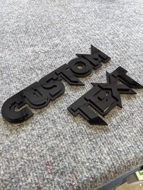 Custom Text Badge - Bold Font - Choose Your Colors