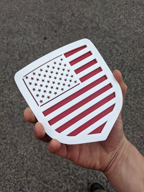 American Flag Badge - Fits 2009-2012 Dodge® Ram® Grille - 1500, 2500, 3500 - Choose Your Colors